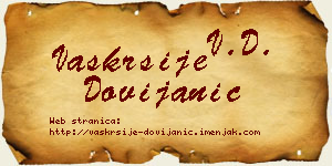 Vaskrsije Dovijanić vizit kartica